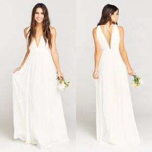 SMYM Ava Maxi Dress in Wedding Cake Chiffon